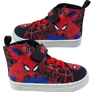 Marvel Spider-Man high-top‎ sneakers for little boys black color size 8 (16cms)